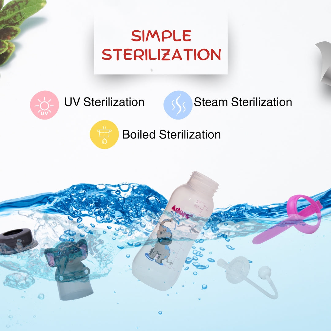 Adore AYE! The Character Hood Straw Sipper with Gravity Ball and Twin Handle 250ml- Grey Elephant