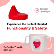 Adore BIJOU- The Mini Hard Spout Sipper/ Training Sippy Cup with Twin Handle - 150ml -Red