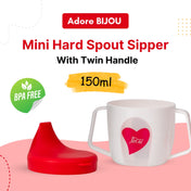Adore BIJOU- The Mini Hard Spout Sipper/ Training Sippy Cup with Twin Handle - 150ml -Red