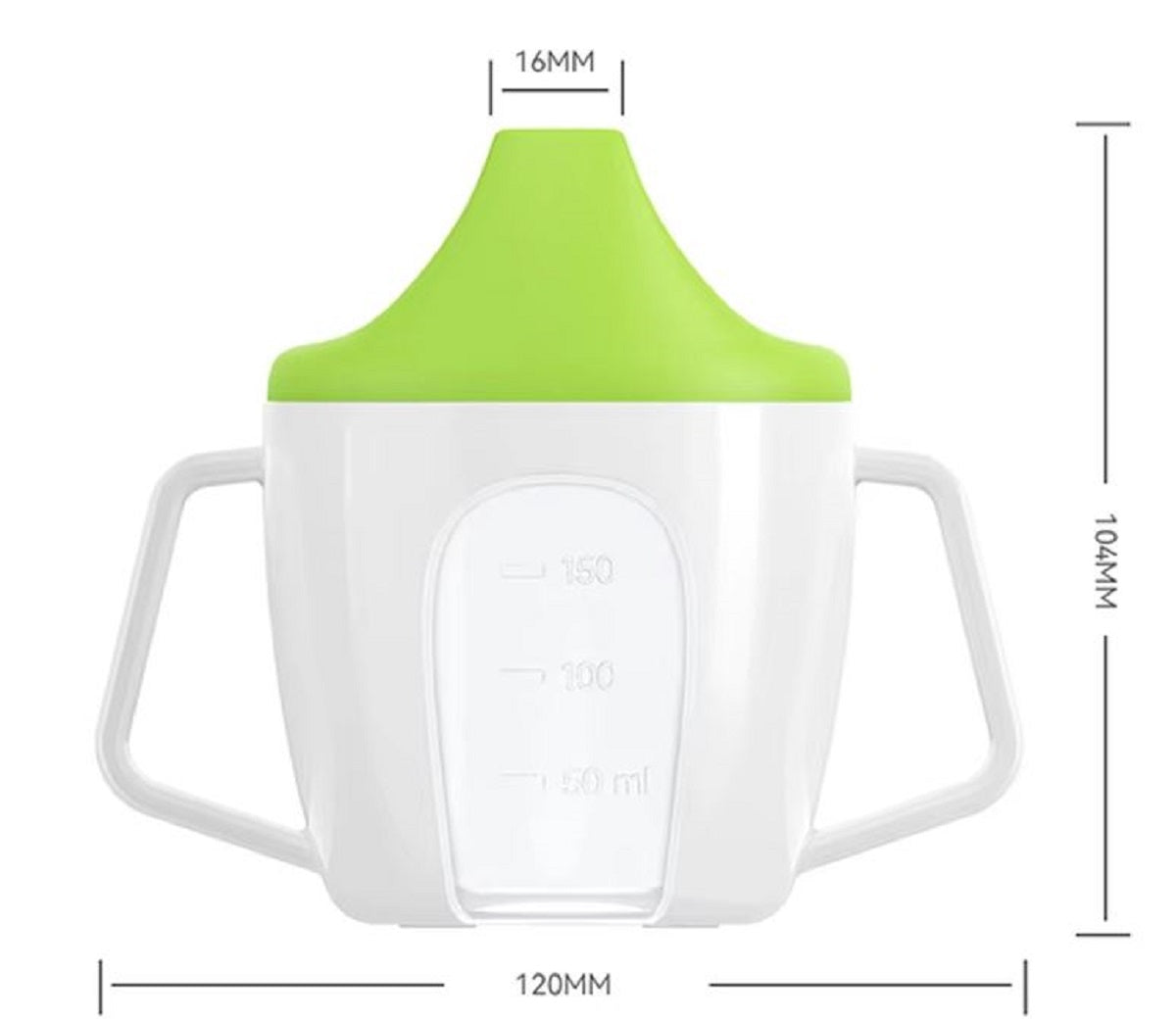 Adore BIJOU- The Mini Hard Spout Sipper/ Training Sippy Cup with Twin Handle - 150ml -Green