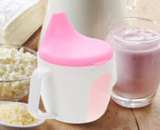 Adore BIJOU- The Mini Hard Spout Sipper/ Training Sippy Cup with Twin Handle -150ml - Pink