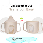 Adore BIJOU- The Mini Hard Spout Sipper/ Training Sippy Cup with Twin Handle - 150ml -white