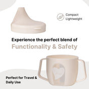 Adore BIJOU- The Mini Hard Spout Sipper/ Training Sippy Cup with Twin Handle - 150ml -white