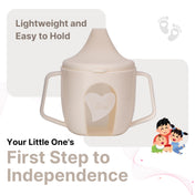 Adore BIJOU- The Mini Hard Spout Sipper/ Training Sippy Cup with Twin Handle - 150ml -white