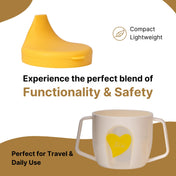 Adore BIJOU- The Mini Hard Spout Sipper/ Training Sippy Cup with Twin Handle - 150ml -Yellow