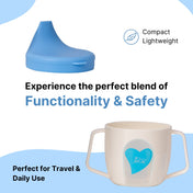 Adore BIJOU- The Mini Hard Spout Sipper/ Training Sippy Cup with Twin Handle - 150ml -Blue
