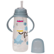 Adore WALES! The Stylish Baby Straw Sipper with Gravity Ball & Twin Handle 250ml- Blue