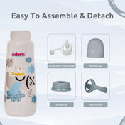 Adore WALES! The Stylish Baby Straw Sipper with Gravity Ball & Twin Handle 250ml- Blue