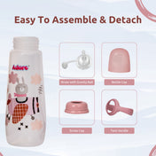 Adore WALES! The Stylish Baby Straw Sipper with Gravity Ball & Twin Handle 250ml- Pink