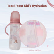 Adore WALES! The Stylish Baby Straw Sipper with Gravity Ball & Twin Handle 250ml- Pink