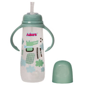 Adore WALES! The Stylish Baby Straw Sipper with Gravity Ball & Twin Handle 250ml- Green
