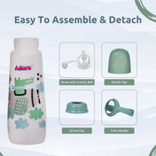 Adore WALES! The Stylish Baby Straw Sipper with Gravity Ball & Twin Handle 250ml- Green