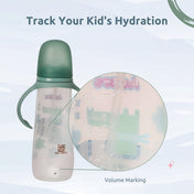 Adore WALES! The Stylish Baby Straw Sipper with Gravity Ball & Twin Handle 250ml- Green