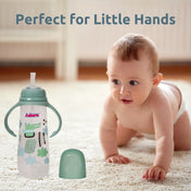 Adore WALES! The Stylish Baby Straw Sipper with Gravity Ball & Twin Handle 250ml- Green