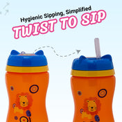 Adore Swipey Twist to Sip Straw Sipper 270ml - Orange