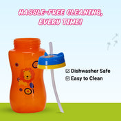 Adore Swipey Twist to Sip Straw Sipper 270ml - Orange