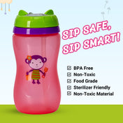 Adore Swipey Twist to Sip Straw Sipper 270ml - Pink