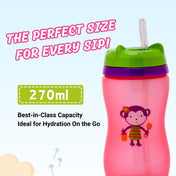 Adore Swipey Twist to Sip Straw Sipper 270ml - Pink