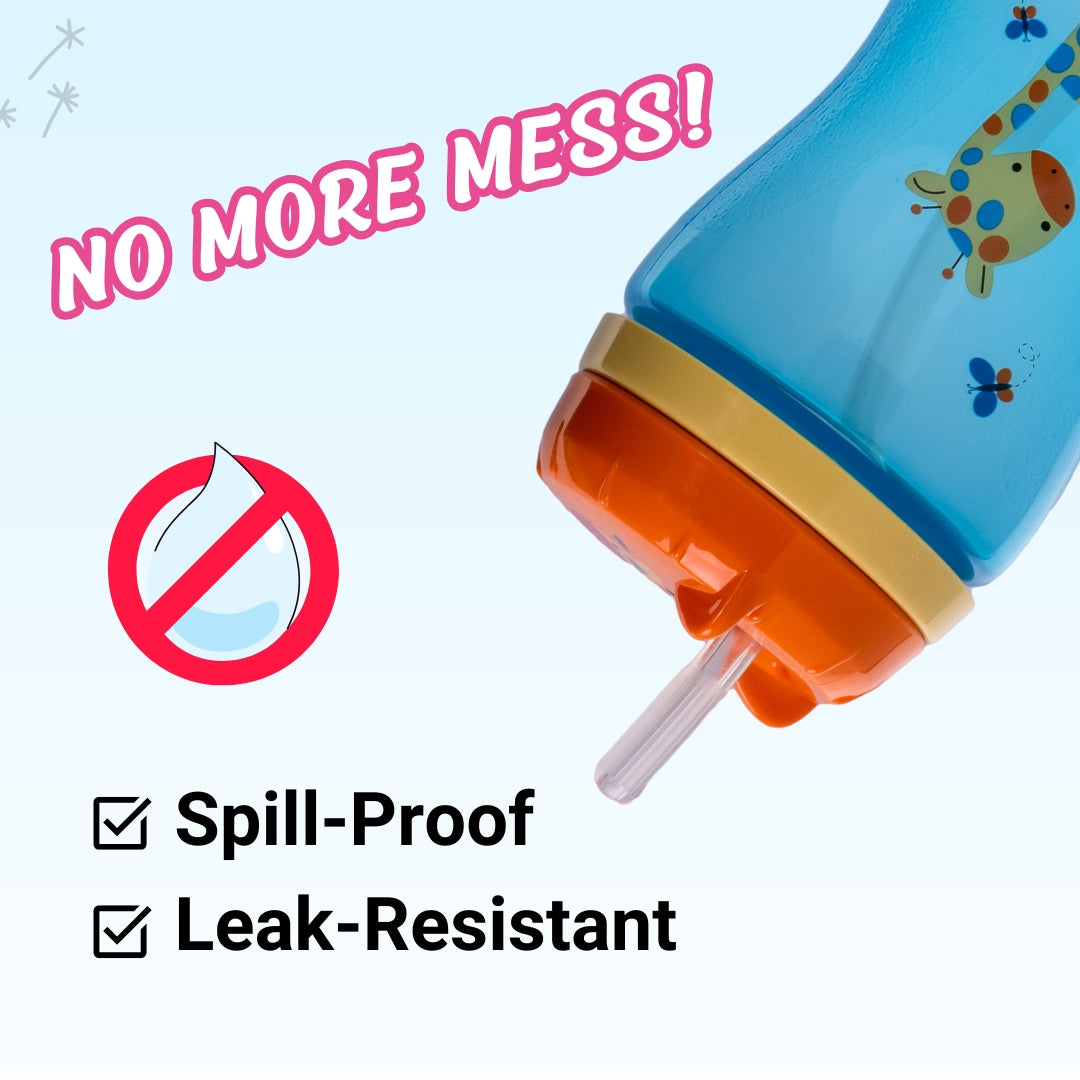 Adore Swipey Twist to Sip Straw Sipper 270ml - Blue