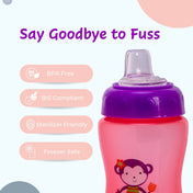 Adore Spouty Soft Spout Sipper with Hood 270ml- Pink