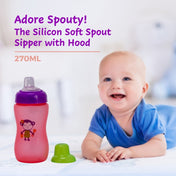 Adore Spouty Soft Spout Sipper with Hood 270ml- Pink