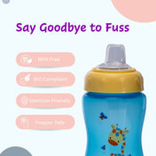 Adore Spouty Soft Spout Sipper with Hood 270ml- Blue