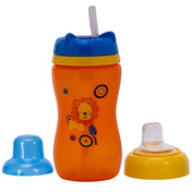 Adore Spartan 2 in 1 Spout n Straw Sipper with Hood 270ml- Orange