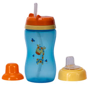 Adore Spartan 2 in 1 Spout n Straw Sipper with Hood 270ml- Blue
