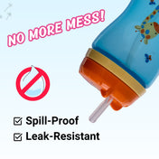 Adore Spartan 2 in 1 Spout n Straw Sipper with Hood 270ml- Blue