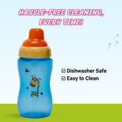 Adore Spartan 2 in 1 Spout n Straw Sipper with Hood 270ml- Blue