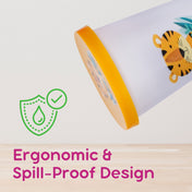 Adore Trio- Spill Proof Tumbler with Lid- Pack of 3- Each 200ml - White Combo