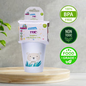 Adore Trio- Spill Proof Tumbler with Lid- Pack of 3- Each 200ml - White Combo