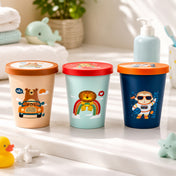 Adore Trio- Spill Proof Tumbler with Lid- Pack of 3- Each 200ml - Black Combo