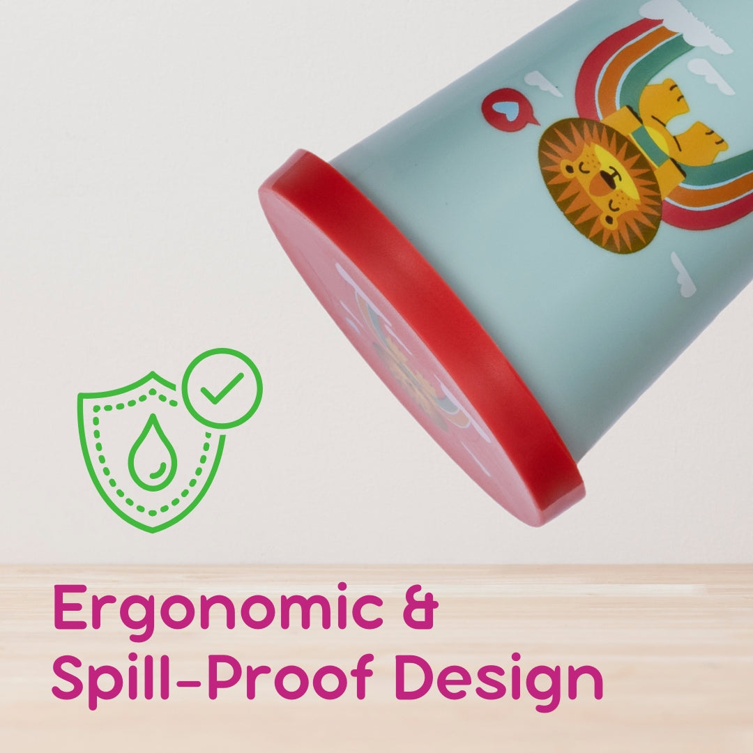 Adore Trio- Spill Proof Tumbler with Lid- Pack of 3- Each 200ml - Black Combo