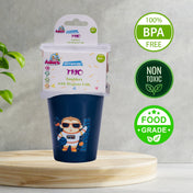 Adore Trio- Spill Proof Tumbler with Lid- Pack of 3- Each 200ml - Black Combo