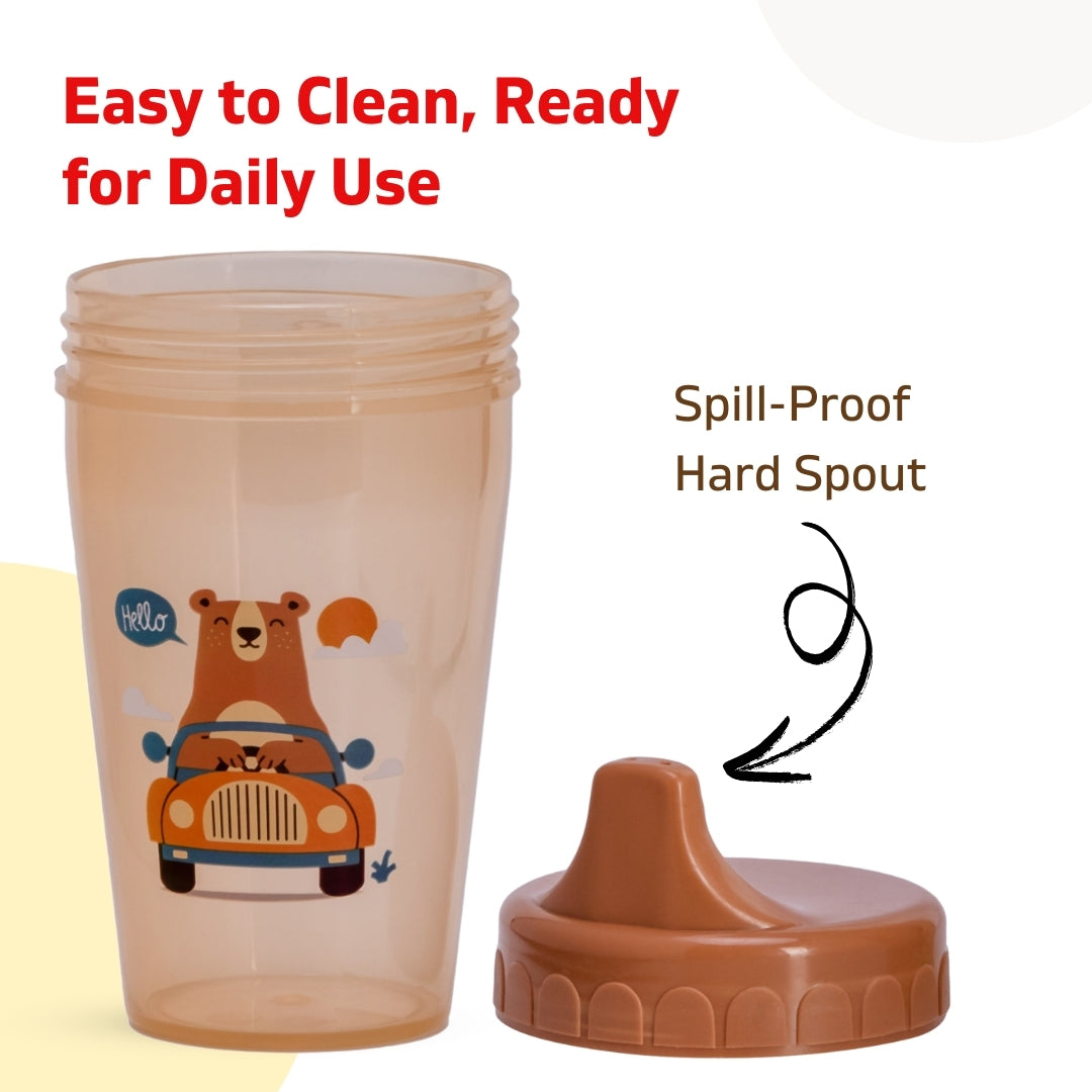 Adore Advanced Sippo- The Spill Proof Spout Sipper 270ml - Brown