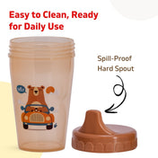 Adore Advanced Sippo- The Spill Proof Spout Sipper 270ml - Brown