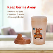 Adore Advanced Sippo- The Spill Proof Spout Sipper 270ml - Brown