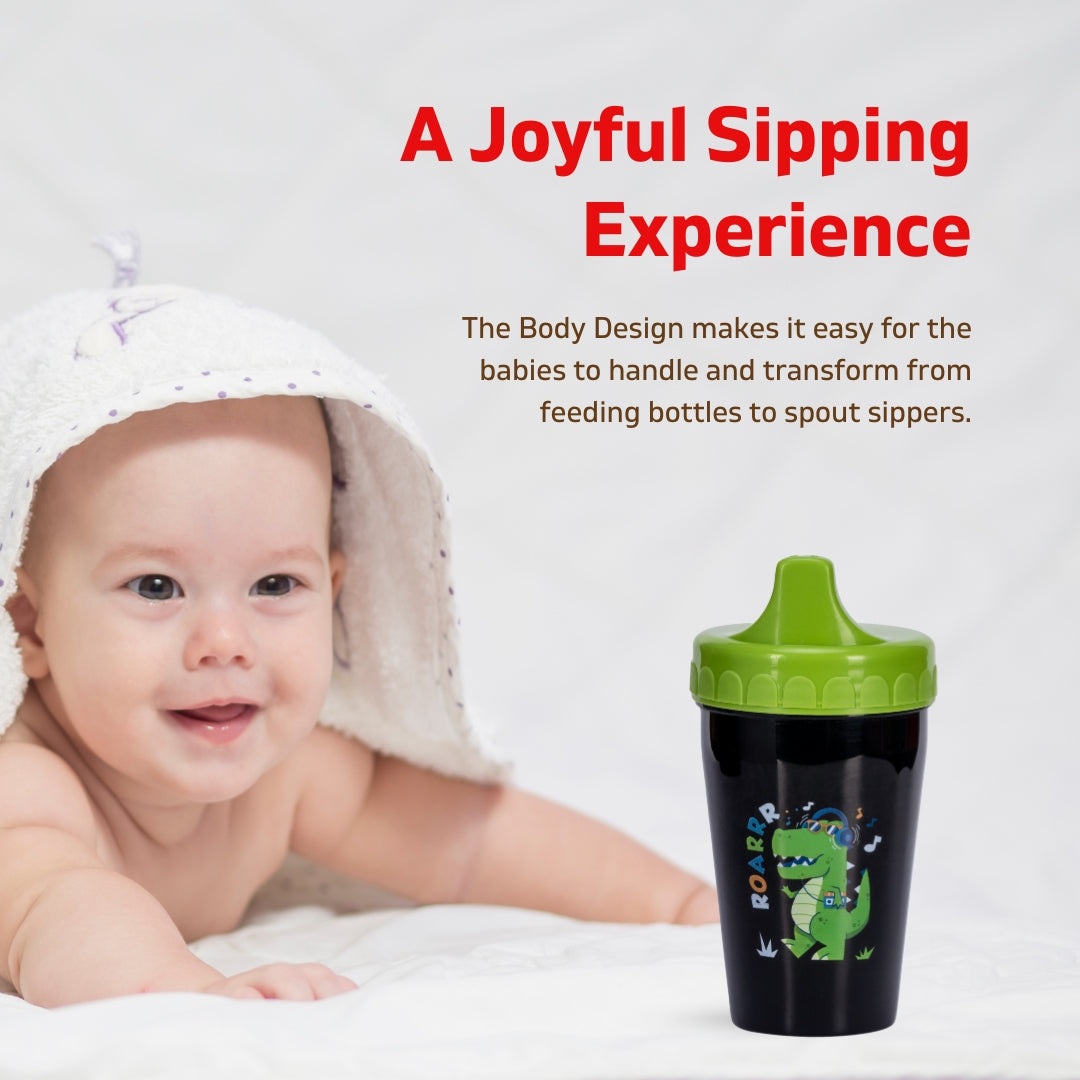 Adore Advanced Sippo- The Spill Proof Spout Sipper 270ml - Black