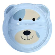 Adore Binge-The Teddy Designed Feeding Plate with Partition- Offwhite
