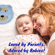 Adore Binge-The Teddy Designed Feeding Plate with Partition- Offwhite