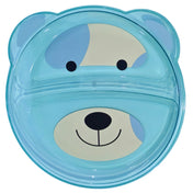 Adore Binge-The Teddy Designed Feeding Plate with Partition- Green