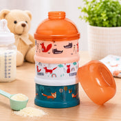 Adore Howdy- The 3 Layered Spill Proof Milk Powder Container - Brown- 120ml