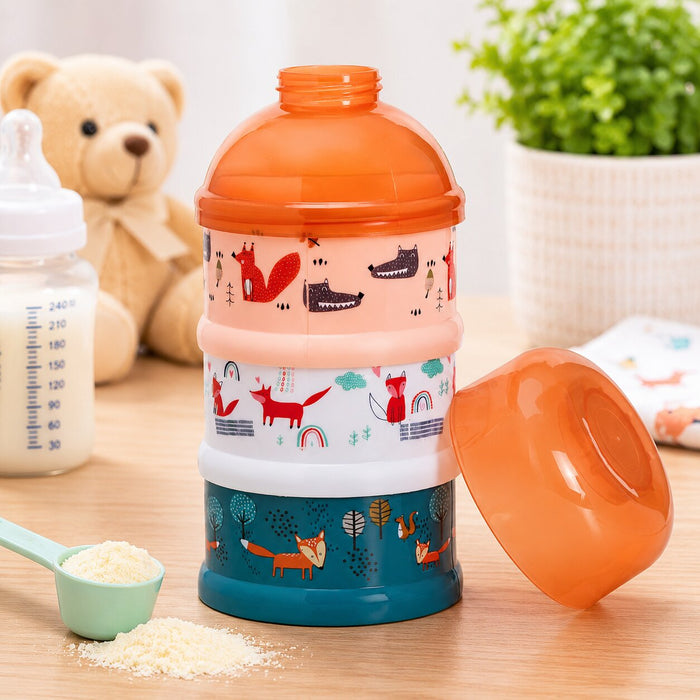 Adore Howdy- The 3 Layered Spill Proof Milk Powder Container - Brown- 120ml