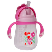 Adore Flora! Baby Straw Sipper with Gravity Ball & Twin Handle-300ml- Pink