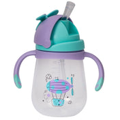Adore Flora! Baby Straw Sipper with Gravity Ball & Twin Handle-300ml- Purple