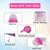 Adore Fauna! The Mini Soft Spout Sipper with Gravity Ball & Twin Handle - 270ml Pink