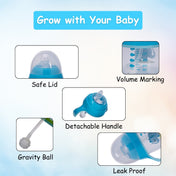 Adore Fauna! The Mini Soft Spout Sipper with Gravity Ball & Twin Handle - 270ml Blue