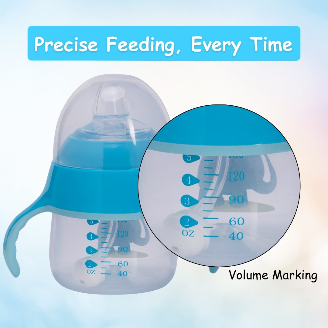 Adore Fauna! The Mini Soft Spout Sipper with Gravity Ball & Twin Handle - 270ml Blue