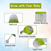 Adore Fauna! The Mini Soft Spout Sipper with Gravity Ball & Twin Handle - 270ml Green